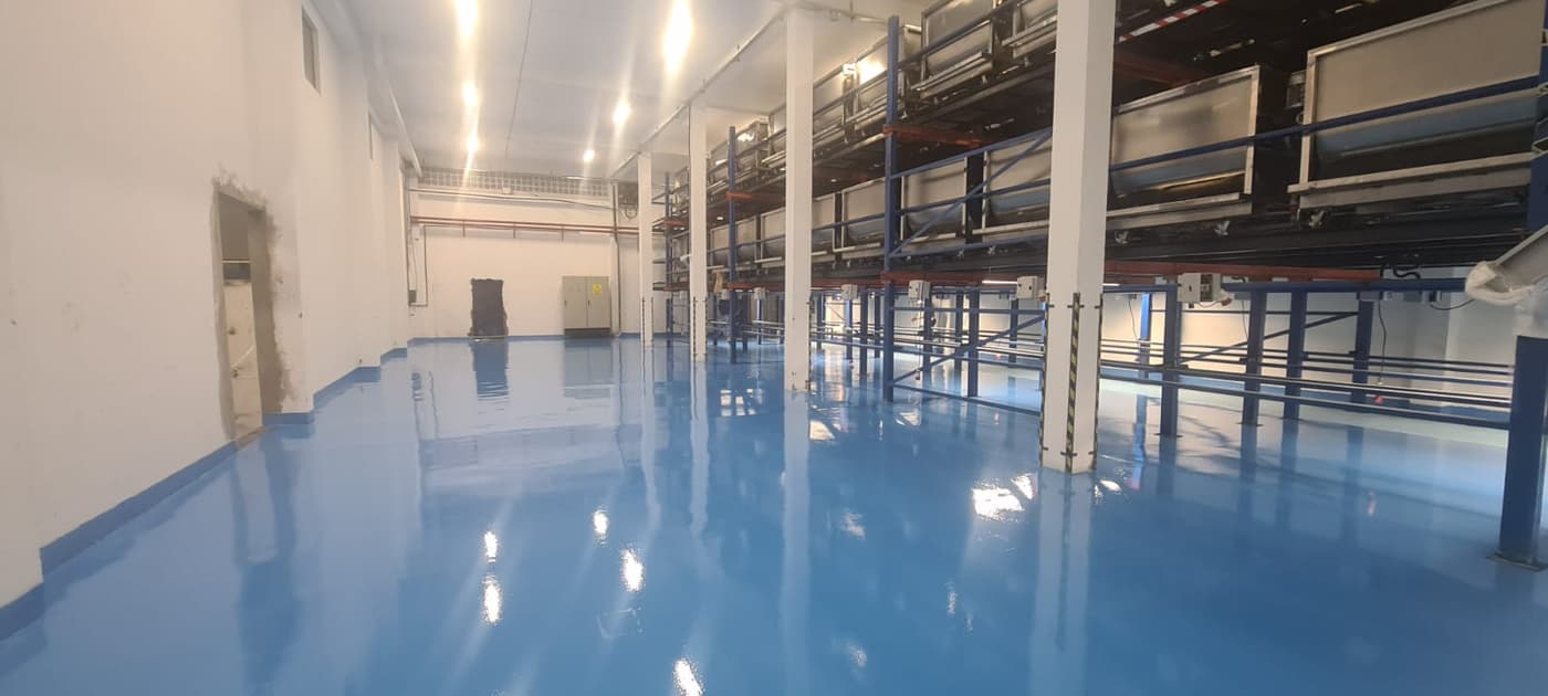 Piso industrial revestido